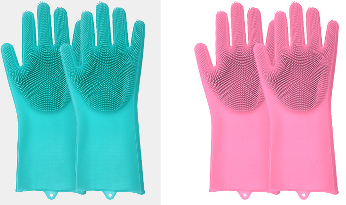 Silicone Dishwashing Gloves, Non-Slip and Heat-Resistant