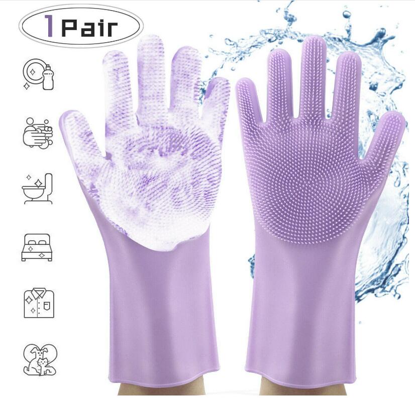 Silicone Dishwashing Gloves, Non-Slip and Heat-Resistant