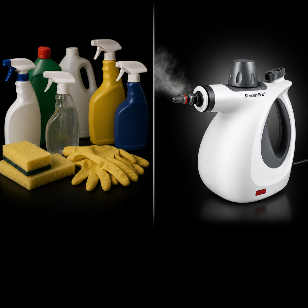 Spray bottles and sponges versus SteamPro